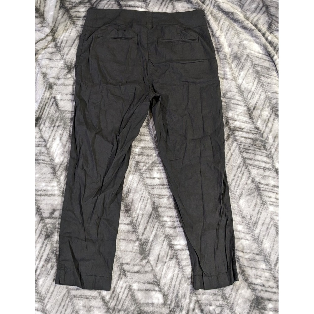 Eileen Fisher Womens Size 8 30x24 Gray Linen Blend Stretch Pants Italian Fabric - Picture 2 of 11